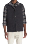 Union Denim Quilted Vintage Twill Vest In Black