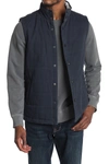 Union Denim Quilted Vintage Twill Vest In True Navy