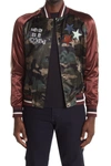 VALENTINO JAMIE REID SATIN BOMBER JACKET,8056097089505