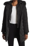 Noize Milia Heavyweight Faux Fur Trimmed Quilted Parka In Black