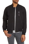 ACYCLIC SLIM FIT COVERED ZIP BOMBER JACKET,810032210755