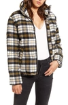KENDALL + KYLIE PLAID FAUX PUFFER JACKET,191152667811