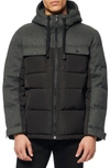 Andrew Marc Hopkins Quilted Down & Feather Fill Parka In Charcoal