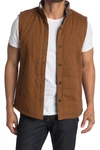 Union Denim Quilted Vintage Twill Vest In Sasquatch