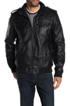 Levi's ® Faux Leather Faux Shearling Lined Aviator Bomber Jacket In Black