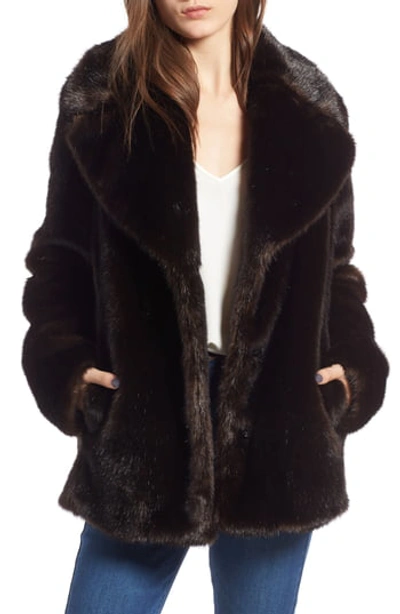 Kendall + Kylie Faux Fur Jacket In Brown