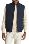 Perry Ellis Quilted Puffer Vest In Dark Sapphire