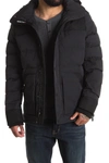 Pajar Locarno Mixed Light Puffer Coat In Black