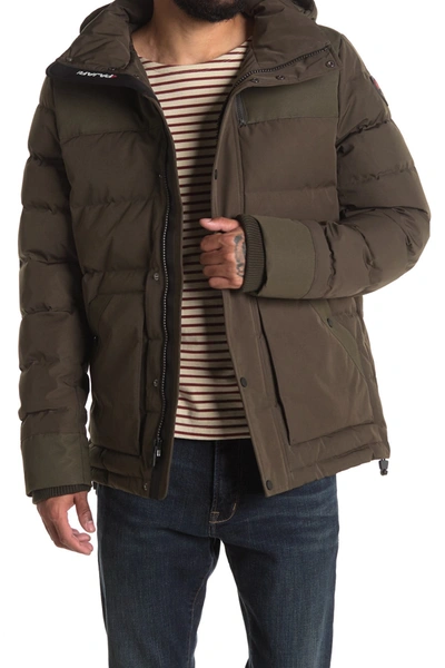 Pajar Locarno Mixed Light Puffer Coat In Military