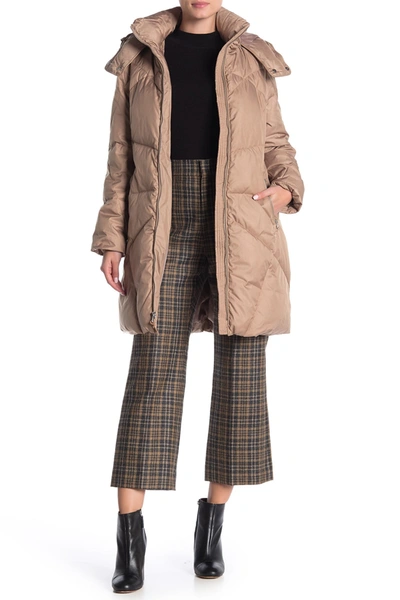 Cole Haan Padded Stitch Puffer Jacket In Sand