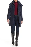 Cole Haan Padded Stitch Puffer Jacket In Navy