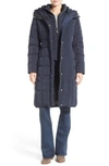 Cole Haan Signature Cole Haan Bib Insert Down & Feather Fill Coat In Navy