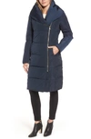 Cole Haan Signature Hooded Down Puffer Coat In Navy