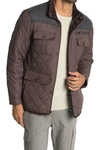 Cole Haan Quilted Utility Pocket Jacket In Wren