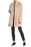 Kenneth Cole New York Shaggy Faux Fur Coat In Ivory