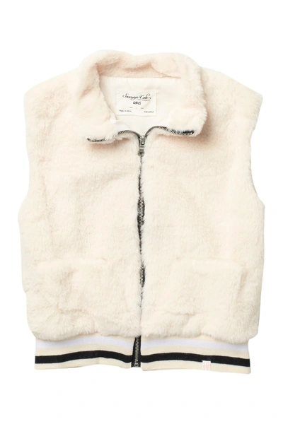 Sovereign Code Kids' Hermine Faux Fur Vest In Off White
