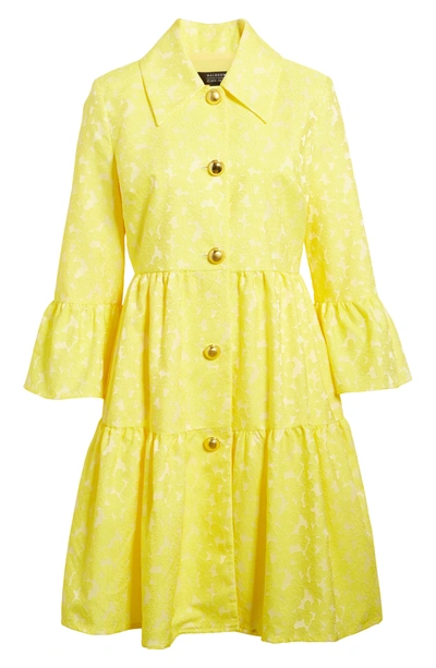 Halogen X Atlantic-pacific Floral Jacquard Swing Jacket In Yellow Light