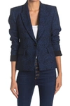 Veronica Beard Melvin Plaid Peak Lapel Blazer In Blue