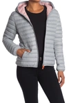 Save The Duck Giga Hooded Puffer Jacket In 13 Opal Gr