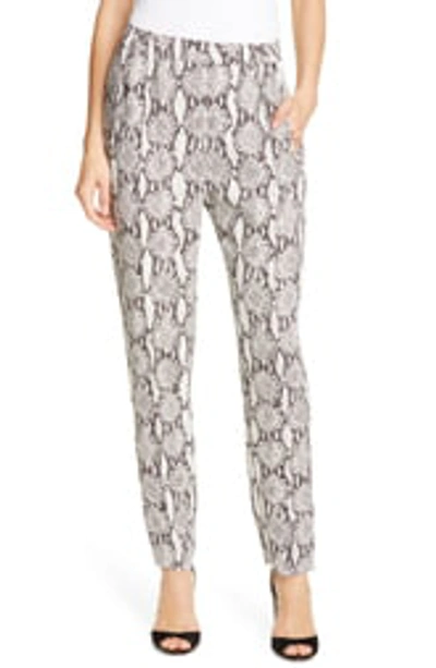 A.l.c Elijah Snakeskin Print Pants In Dark Brown