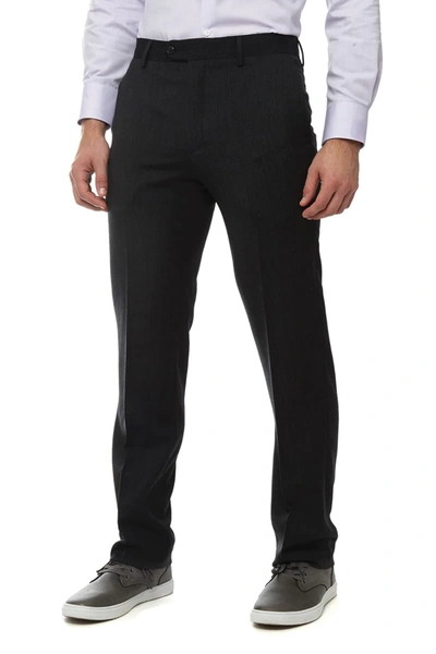 Tailorbyrd Solid Wool Trousers In Charcoal