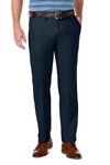Haggar Men's Cool 18 Pro Stretch Straight Fit Flat Front Dress Pants In Blue