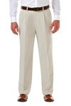 Haggar Cool 18 Pro Classic Fit Flat Front Pants In String
