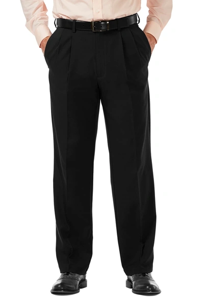 Haggar Cool 18® Pro Classic Fit Flat Front Pant In Black