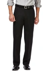 Haggar Premium No Iron Khaki Classic Fit Pant In Black