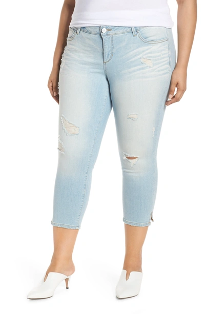 Slink Jeans Distress Crop Skinny Jeans In Jenna