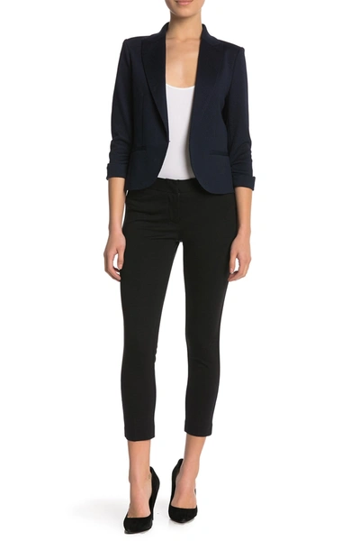 Amanda & Chelsea Alex Ponte Knit Slim Leg Pants In Black