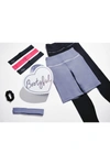 Bootyful Leggings & Shorts 5-piece Workout Gift Set In Grey Opal/black/blac