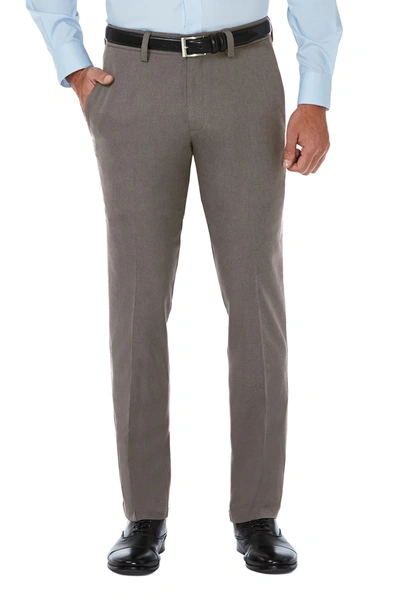 Haggar Cool 18® Pro Slim Fit Flat Front Pant In Htr Grey