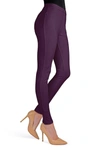 Memoi Chino Leggings In Blackberry Wine