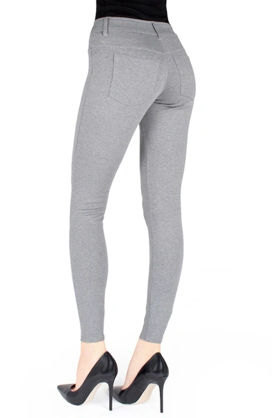 Memoi Ponte Leggings In Med Gray Heather