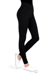 Memoi Solid Leggings In Black