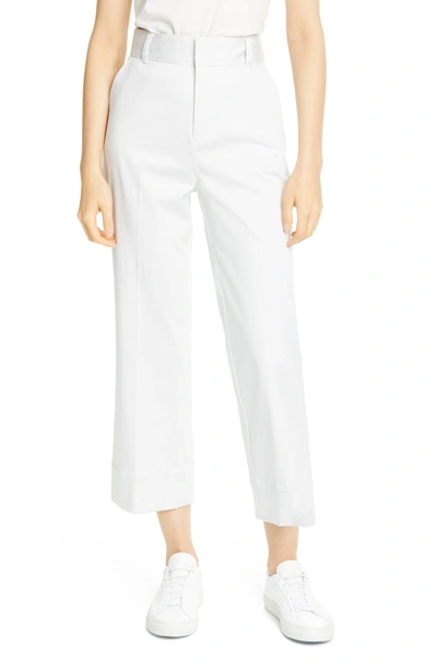 Atm Anthony Thomas Melillo High Waist Crop Wide Leg Pants In Stone