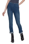 Lyssé Plus Size Stretch Cotton Boyfriend Jeans In Mid Wash