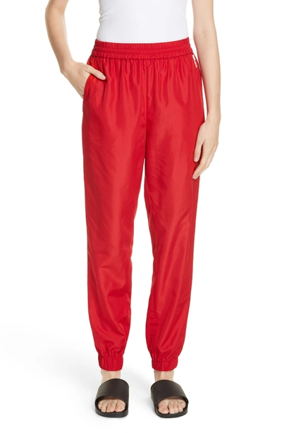 Tibi Skinny Joggers In Red