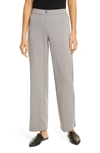 Eileen Fisher Women's High-waist Straight Pants In Zinc