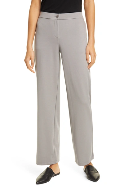 Eileen Fisher Women's High-waist Straight Pants In Zinc