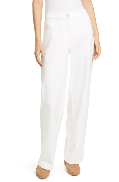 Eileen Fisher Straight Leg Ankle Pants In Ivory