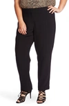 1.state Center Seam Stretch Crepe Trousers In Rich Black