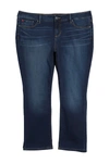 Slink Jeans High Waist Stretch Ankle Crop Straight Jeans In Amber