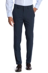 Kenneth Cole Reaction Tic Weave Slim Fit Dress Pant In Ink
