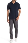 Hiltl Peaker Flat Front Stretch Cotton Trousers In Charcoal