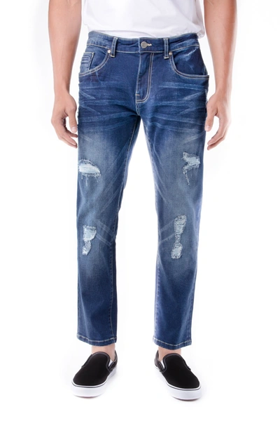 X-ray Xray Skinny-fit Distressed Stretch Jeans In Dark Blue