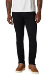 Hudson Zack Distressed Ripped Knee Stretch Skinny Jeans In Black Rave