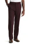 Dockers Flat Front Performance Stretch Straight Dress Pants In 603wine