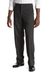 Dockers Flat Front Performance Stretch Straight Dress Pants In 010charcoa
